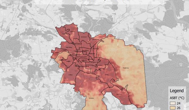 Mapy tepelné zranitelnosti ukazují, kde se města přehřívají