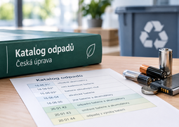 Battery Recycling Catalog on a Desk