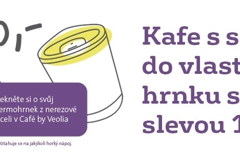 Café by Veolia bojuje s odpadem. Kávu prodává se slevou do vlastního hrnku