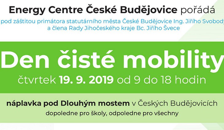 Den čisté mobility na českobudějovické náplavce - čtvrtek 19. září