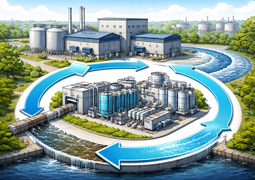 Industrial water recycling process in action