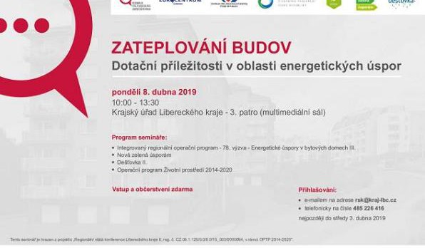 Liberecký kraj: Seminář - ZATEPLOVÁNÍ BUDOV - Dotační příležitosti v oblasti energetických úspor