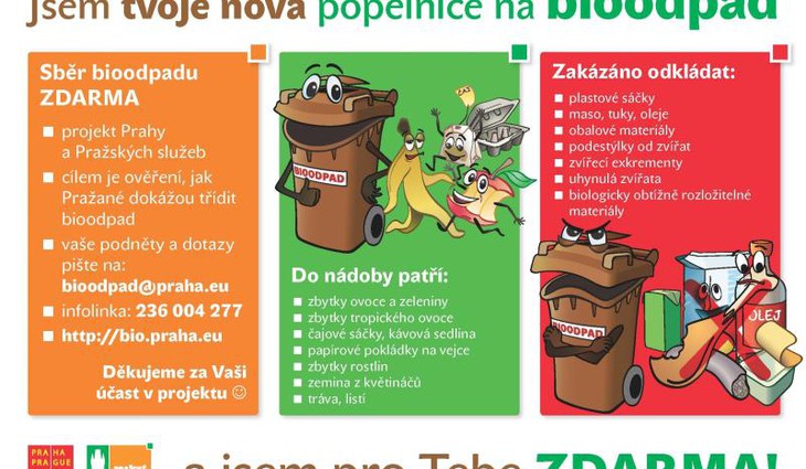 Nový projekt Prahy: sběr bioodpadu ze sídlištní zástavby