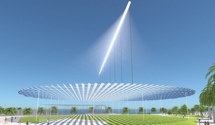 Projekt Sun Ray využívá na soustředění sluneční energie zrcadla