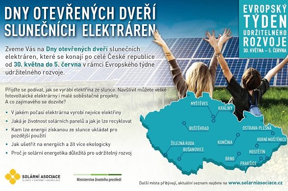 Solární elektrárny opět otevřou své brány