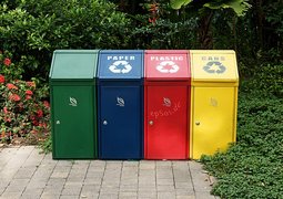 Trash_Recycling_with_Disposal_Containers