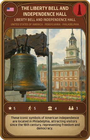Liberty Bell i Independence Hall