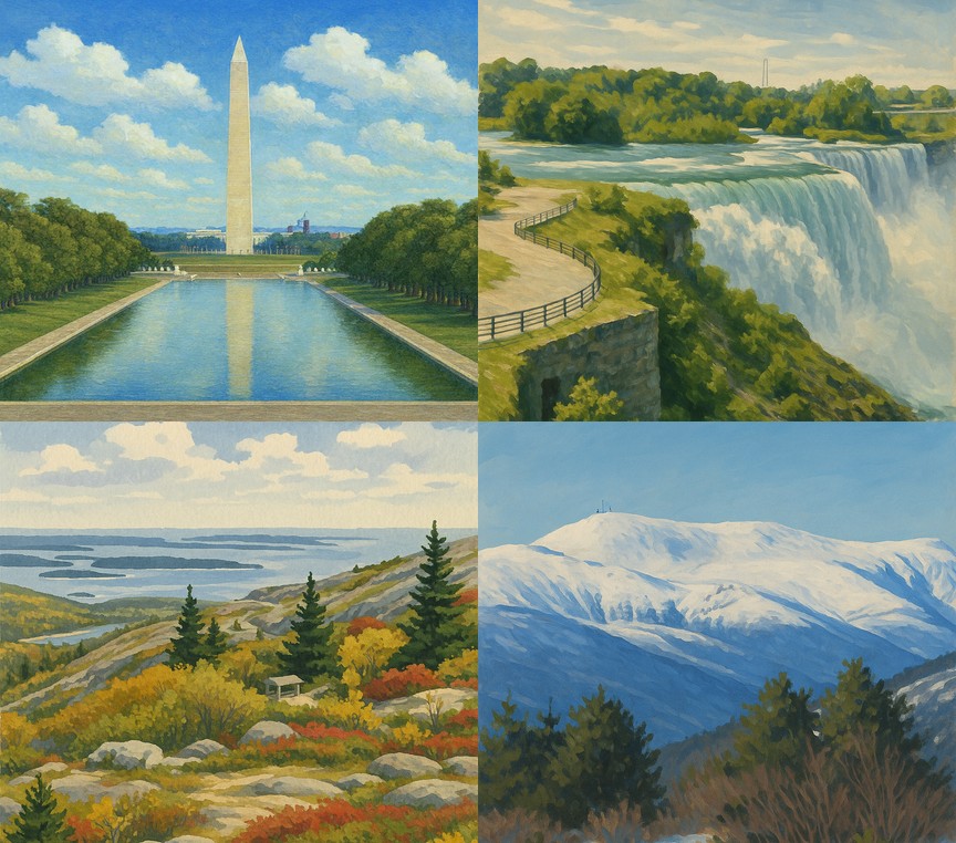 TOP 10 Północno-wschodnie  USA (bez Nowego Jorku)