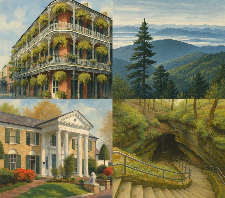 TOP 10 Południe USA (bez Florydy)