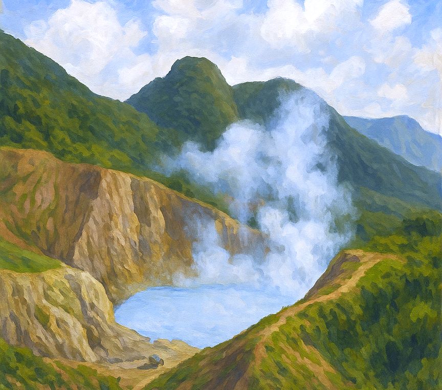 Morne Trois Pitons – Wrzące Jezioro