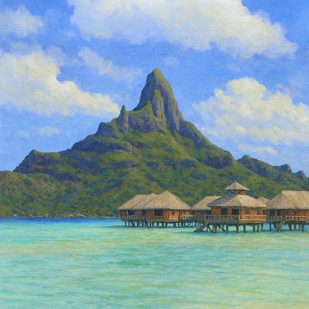 Góra Otemanu na Bora-Bora (widok)