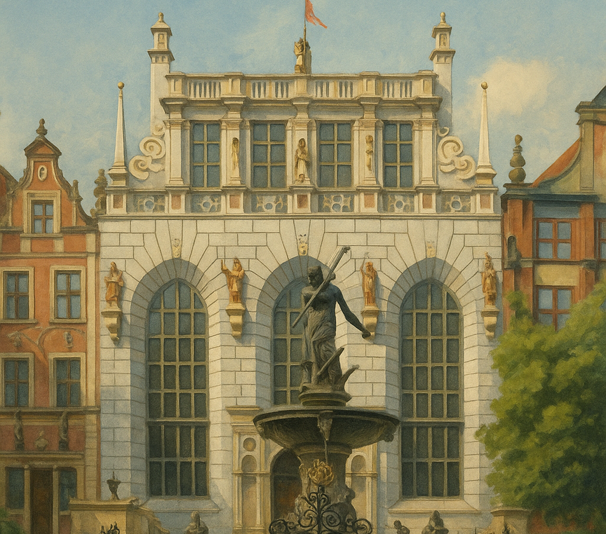 Dwór Artusa i Fontanna Neptuna