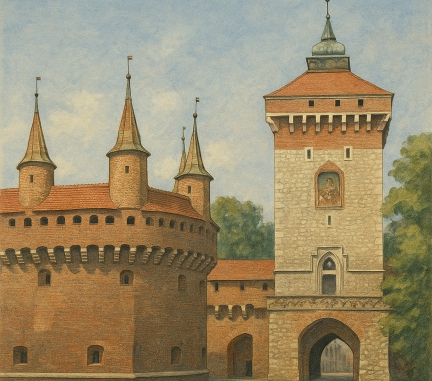 Barbakan i Brama Floriańska