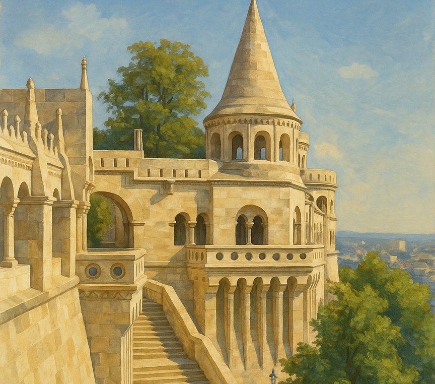 Bastion Rybacki i Kościół Macieja