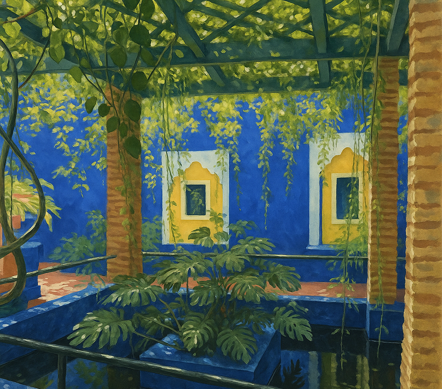 Marakesz - park Jardin Majorelle