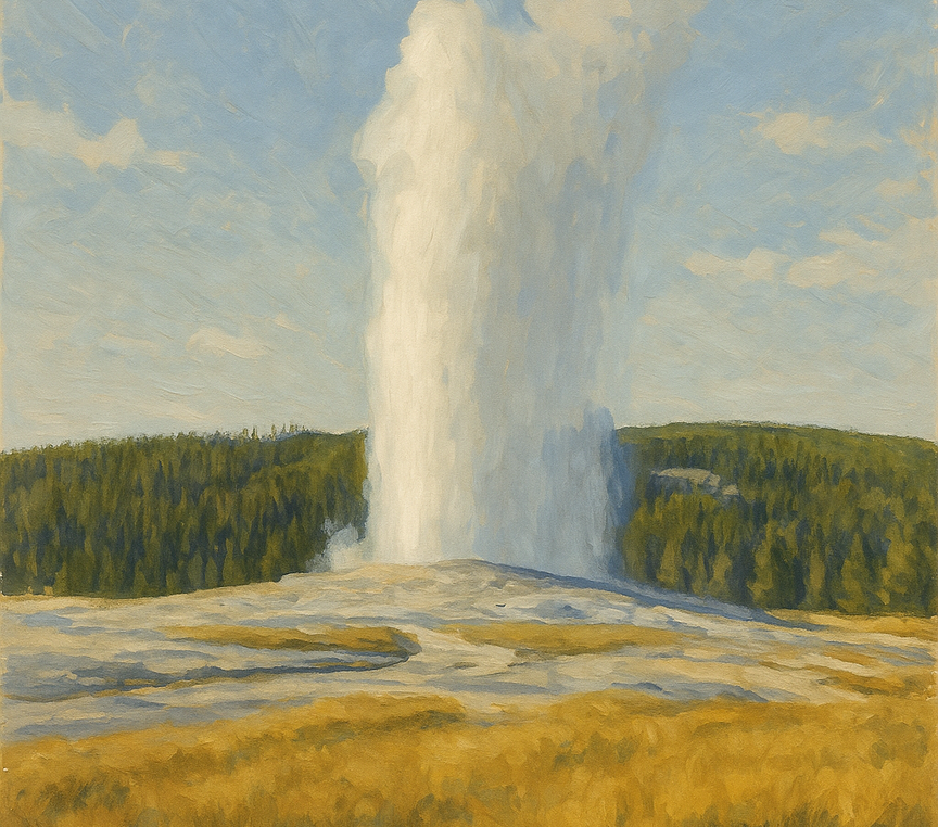 Gejzer Old Faithful - Yellowstone