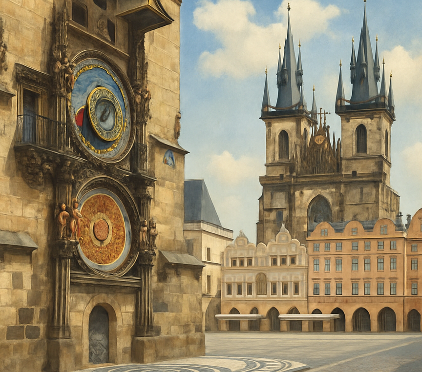 Rynek Starego Miasta i Zegar Astronomiczny