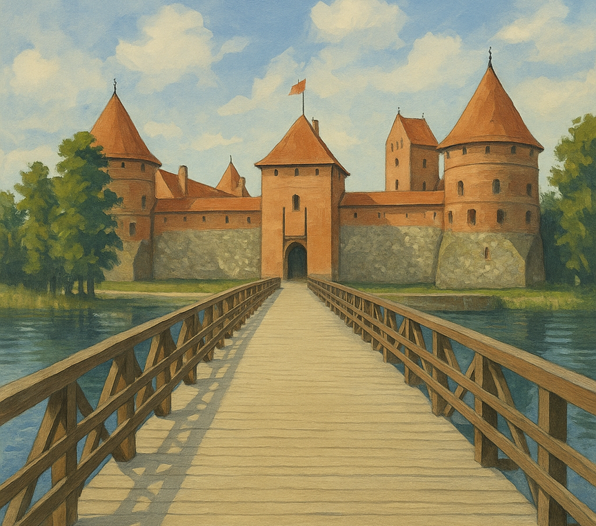 Zamek na wyspie w Trokach