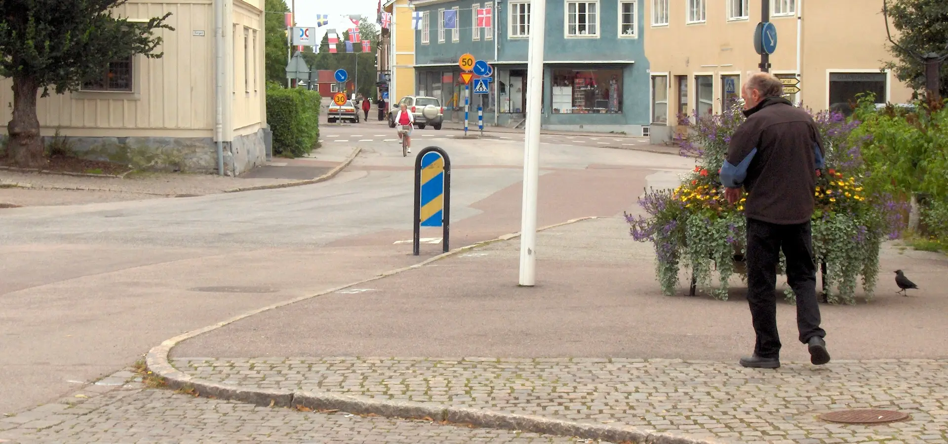 Norberg – Engelbrektsgatan i the village Norberg in central Sweden. (Västmanland; Bergslagen). To the left Wärdshuset Engelbrekt,…