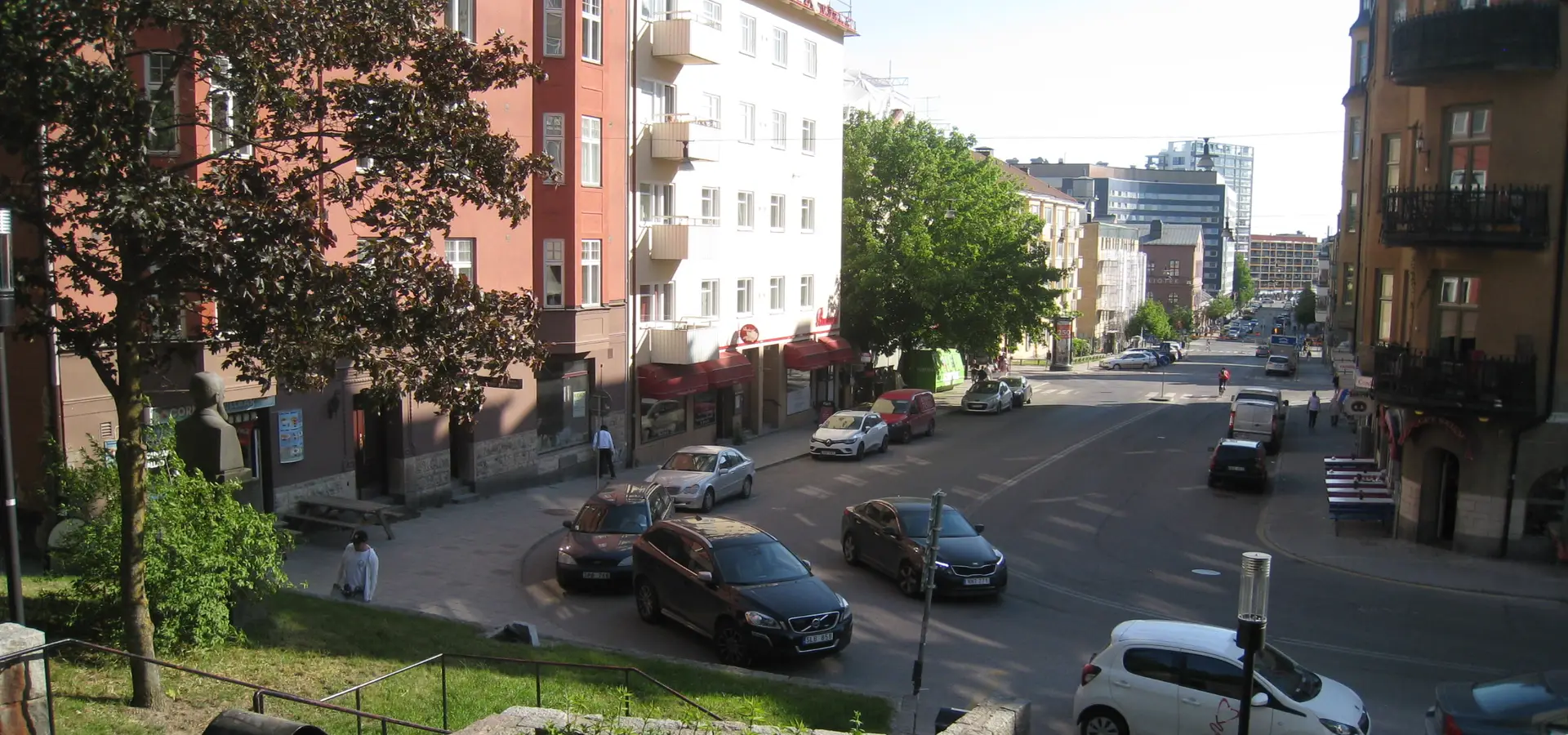 Sundbyberg – Vy över Esplanaden från Tornparken, Sundbyberg.