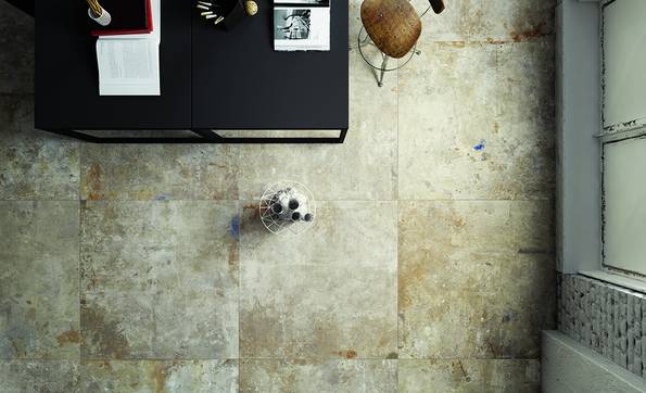 Raumabbildung Generic, gestaltet mit Fliesen aus der Kollektion: Action