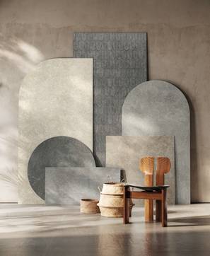 Immagine ambiente Moodboard, realizzato con piastrelle della collezione: Background