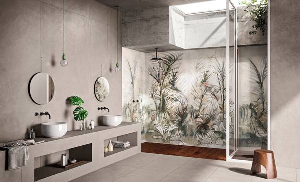Immagine ambiente Bagno, realizzato con piastrelle della collezione: Dream