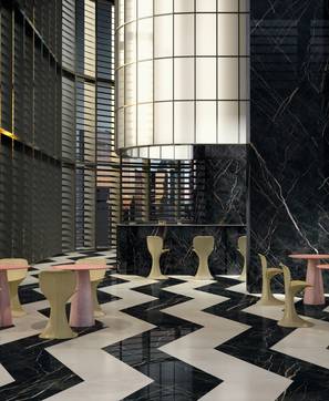 Immagine ambiente Restaurant, Commerciale, realizzato con piastrelle della collezione: Infinito 2.0