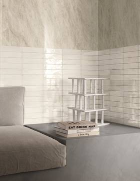 Immagine ambiente Living, realizzato con piastrelle della collezione: Infinito 2.0