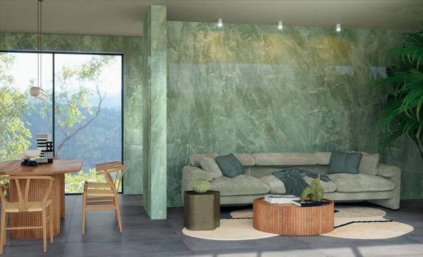 Immagine ambiente Dining, Living, realizzato con piastrelle della collezione: Infinito 2.0