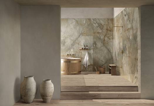 Room view Bathroom, created with tiles from the collection: Infinito 2.0