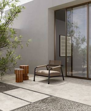 Immagine ambiente Outdoor, realizzato con piastrelle della collezione: Jura Mood
