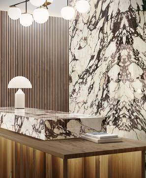 Immagine ambiente Hotel, Commerciale, realizzato con piastrelle della collezione: Komi