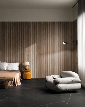 Immagine ambiente Bedroom, Living, realizzato con piastrelle della collezione: Komi