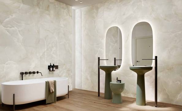 Immagine ambiente Bagno, realizzato con piastrelle della collezione: Onyx
