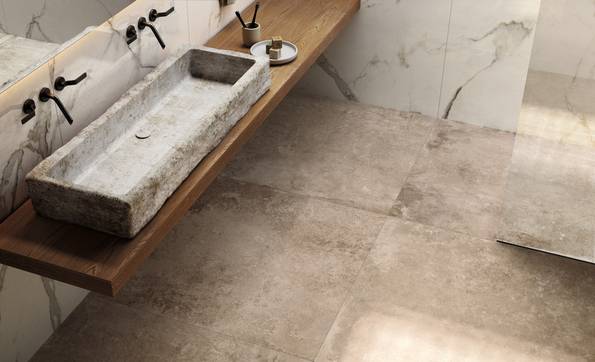 Immagine ambiente Bagno, realizzato con piastrelle della collezione: Reframe