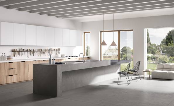 Immagine ambiente Kitchen, Living, realizzato con piastrelle della collezione: Res Art