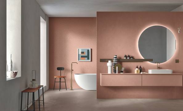 Immagine ambiente Generic, Bagno, realizzato con piastrelle della collezione: Res Art