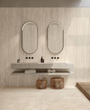 Immagine ambiente Bagno, realizzato con piastrelle della collezione: Royal Travertino