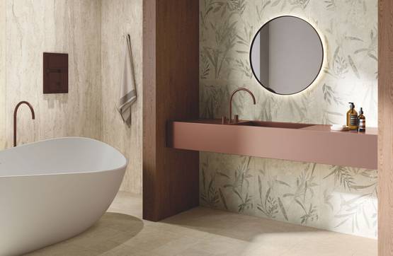 Immagine ambiente Bagno, realizzato con piastrelle della collezione: Royal Travertino