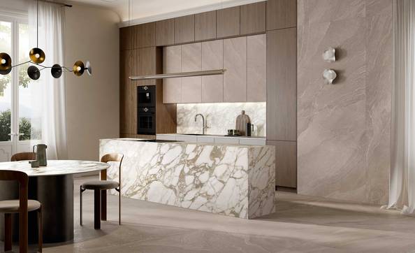 Immagine ambiente Kitchen, realizzato con piastrelle della collezione: Slaten Stone
