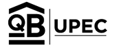 QB UPEC logo in black on white background, French mark for resistance, safety and durability of materials.