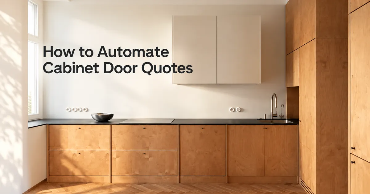 How to Automate Cabinet Door Quotes