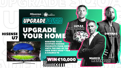 Hisense запускает рекламную кампанию в честь ЕВРО-2020 с участием Дуэйна Уэйда и легенд футбола