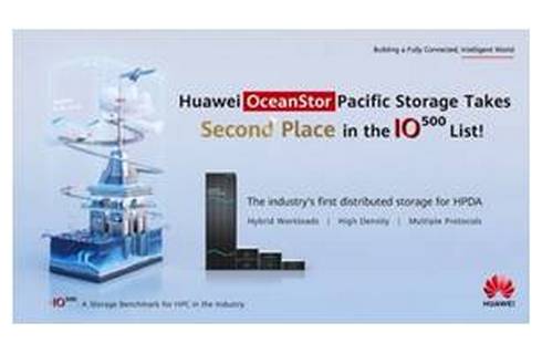Система хранения Huawei OceanStor Pacific заняла вторую строчку в рейтинге IO500
