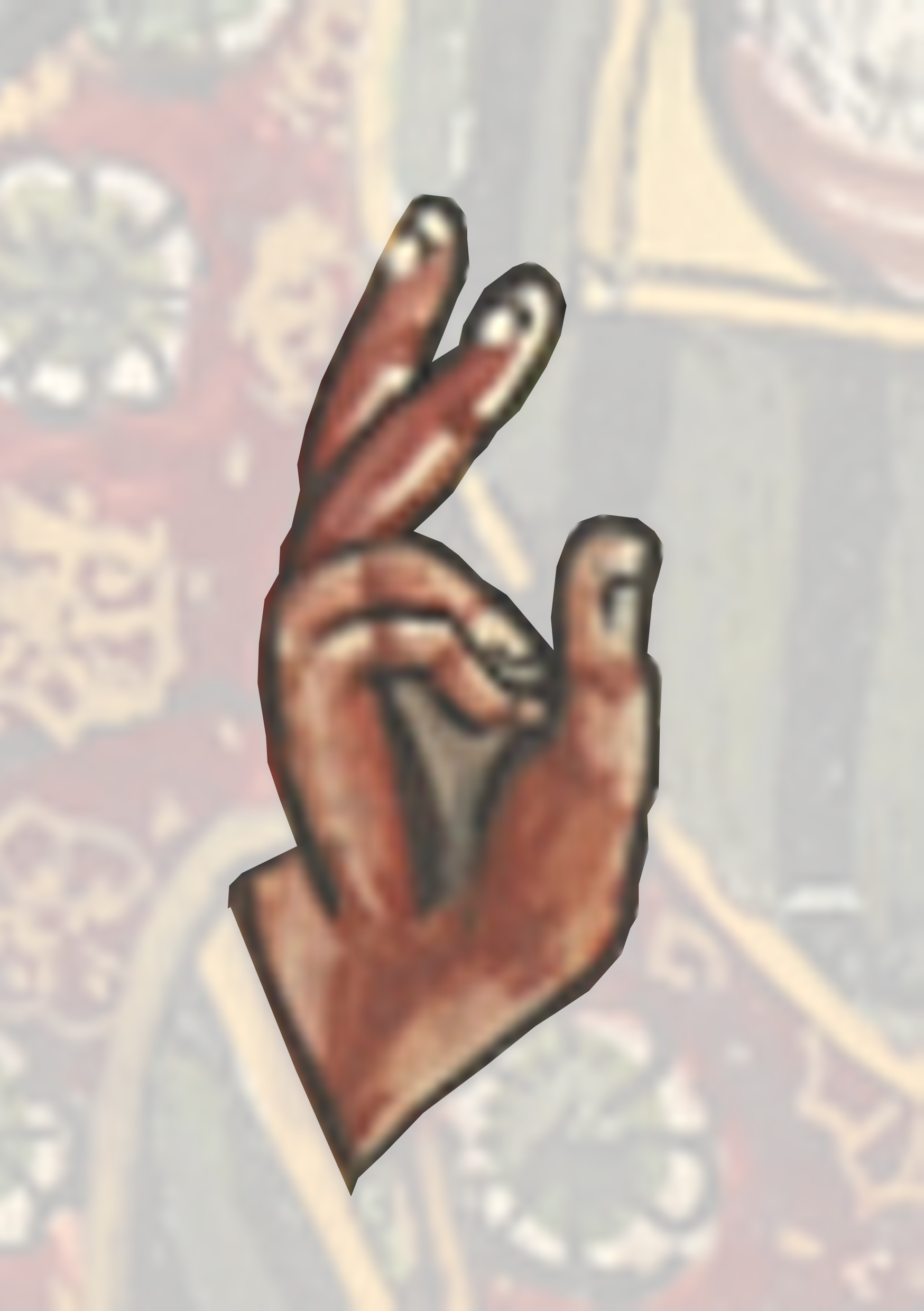 Hand With A Peace Sign In The Middle
