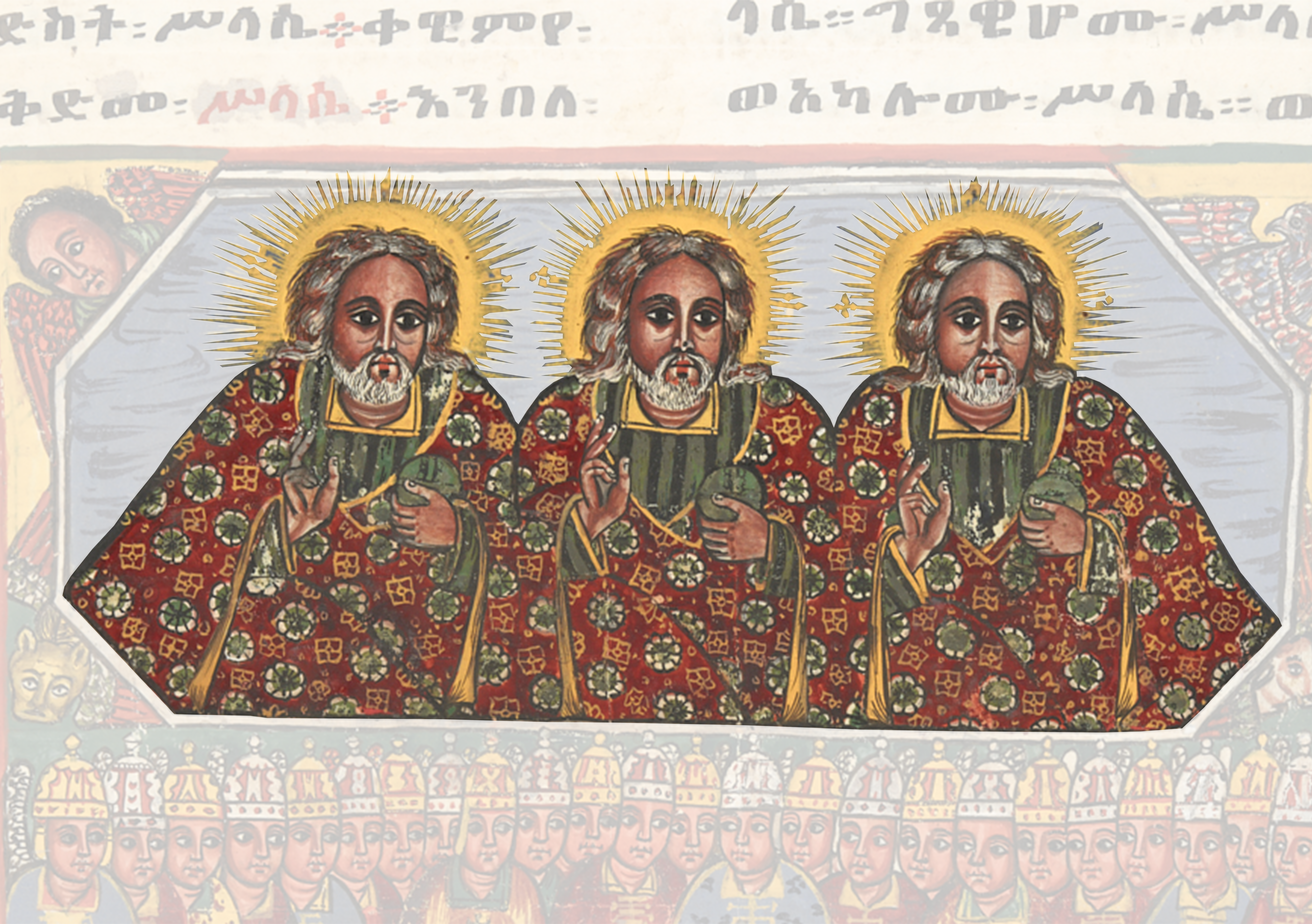 Three Men In A Painting