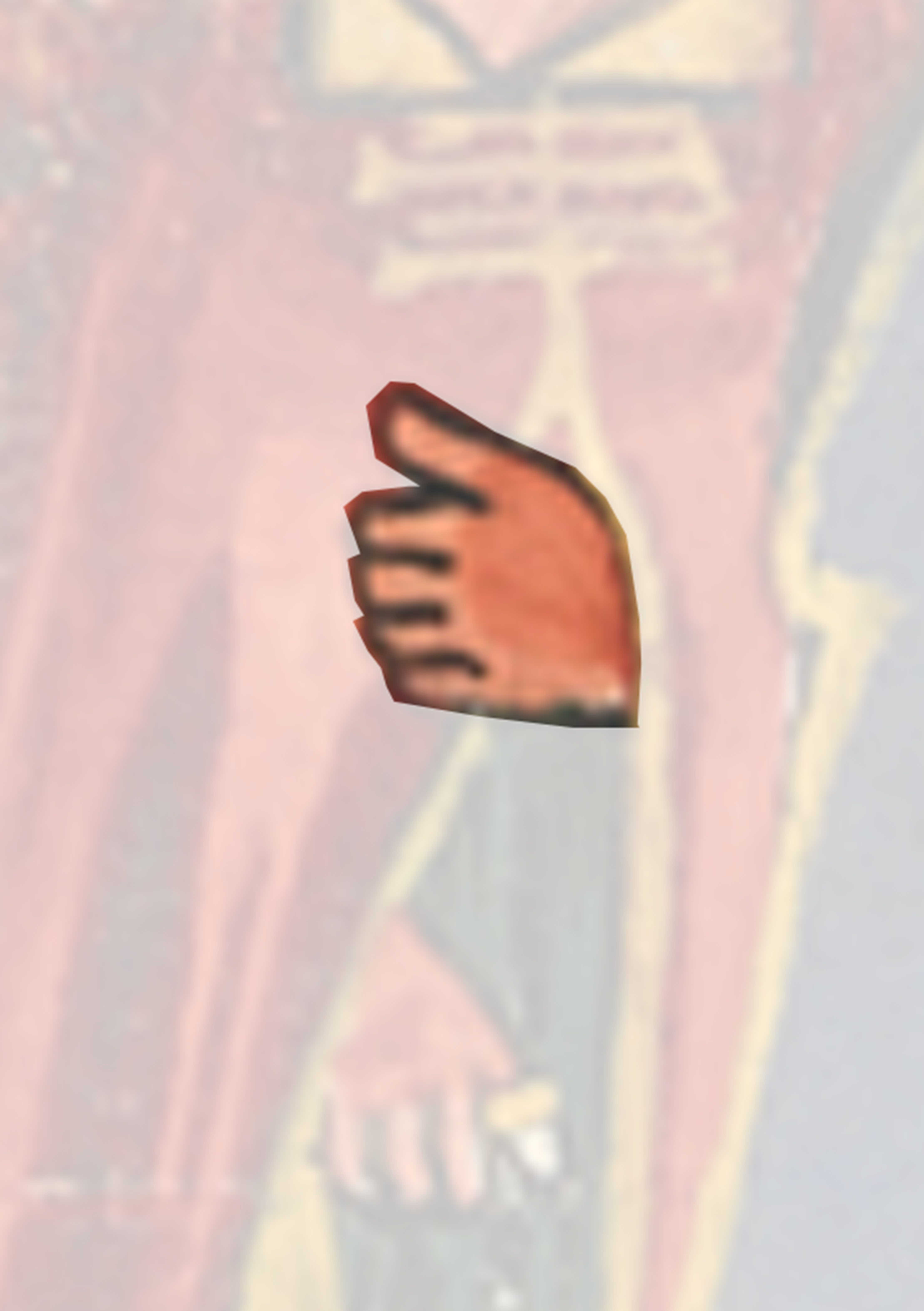 Hand Is Shown In The Middle Of The Image