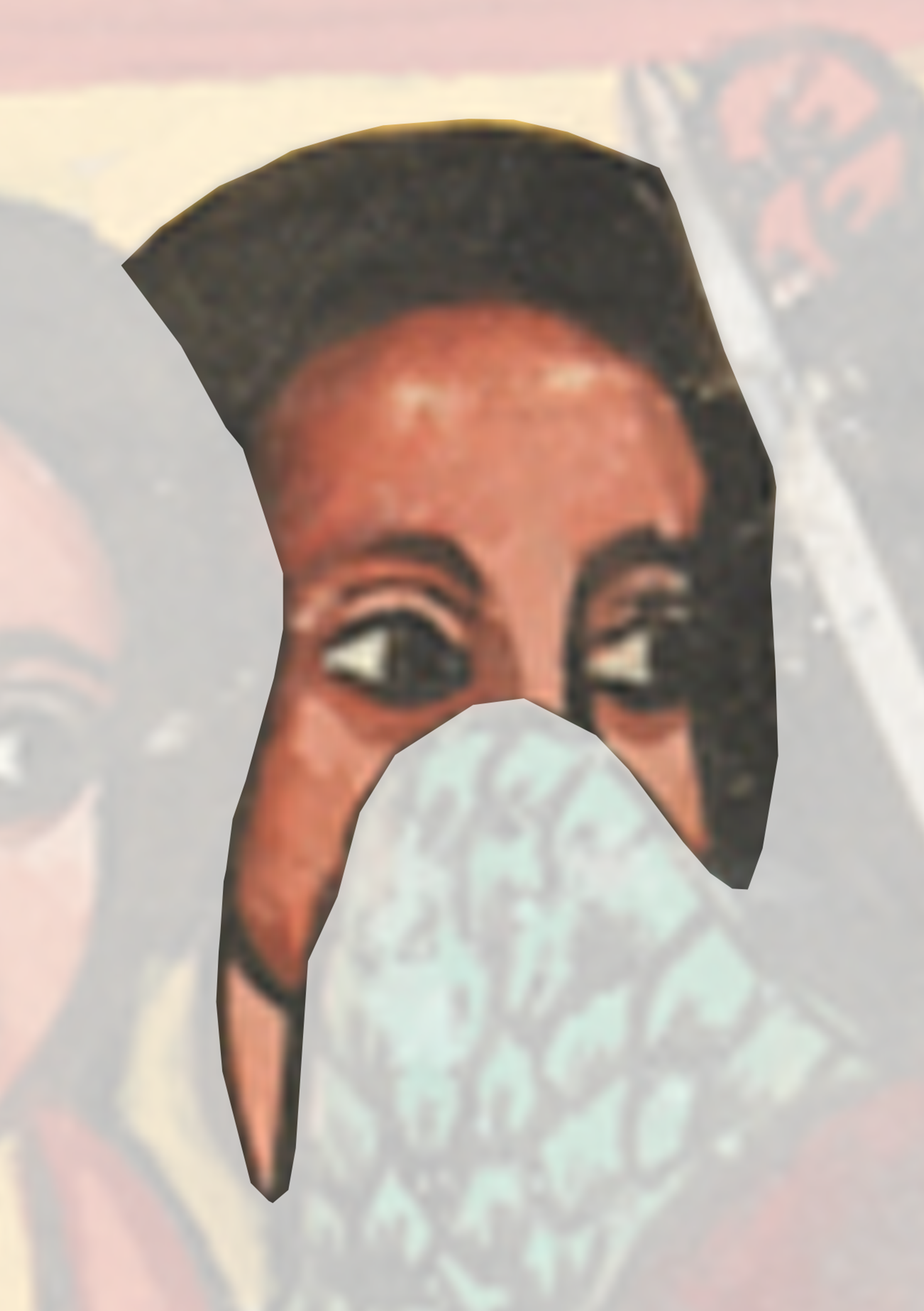 Painting Of A Woman With A Face Mask