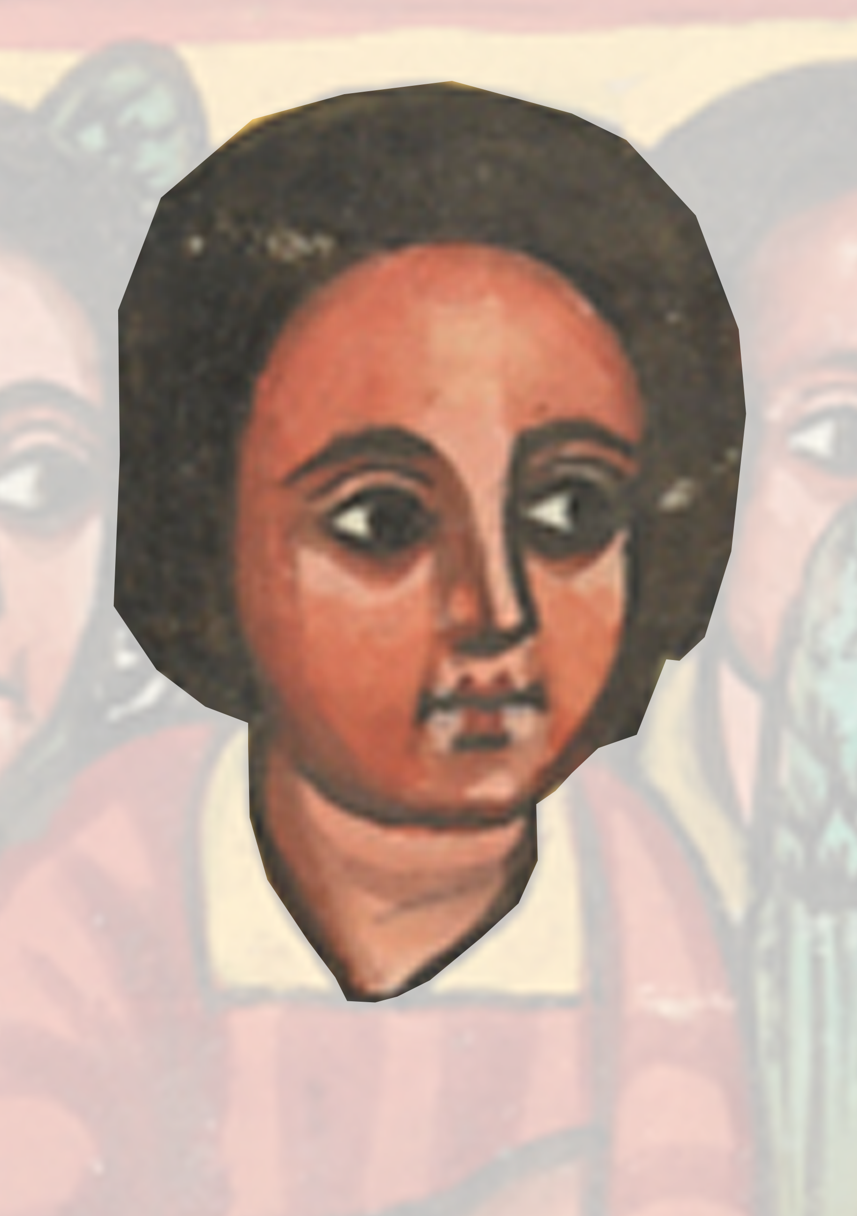 Painting Of A Woman With Two Men Behind Her
